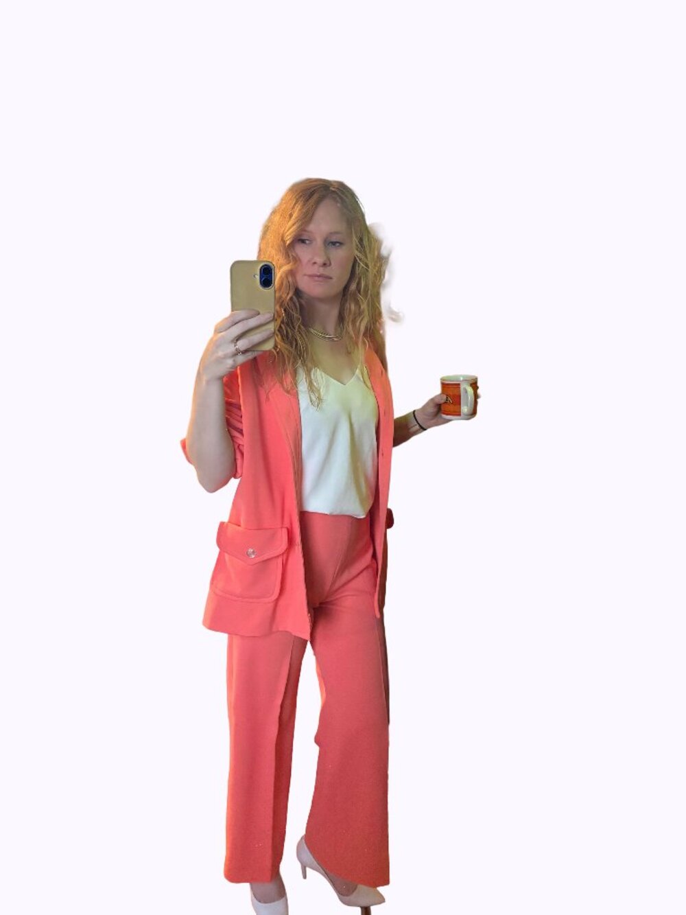 Womens Vintage Coral Suit